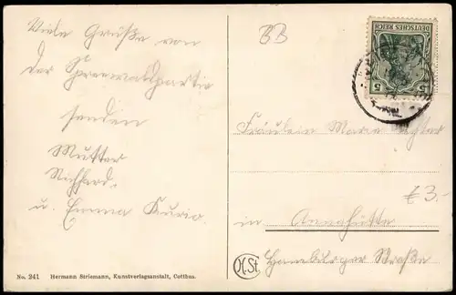 .Brandenburg Spreewald Abschiedsgruss Frauen in Trachten-Kleidung 1910