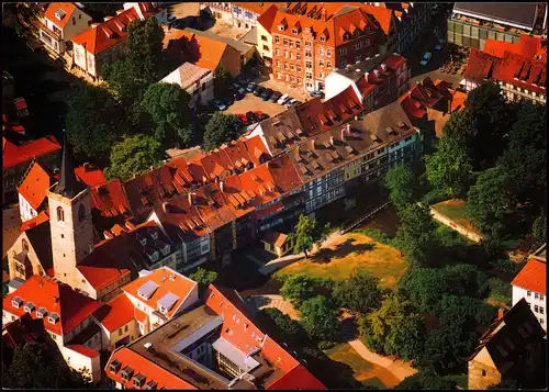 Ansichtskarte Erfurt Krämerbrücke Luftbild Luftaufnahme 2000