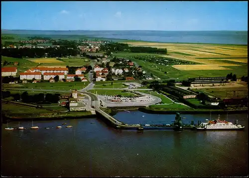 Ansichtskarte Blexen-Nordenham Luftbild Luftaufnahme 1975