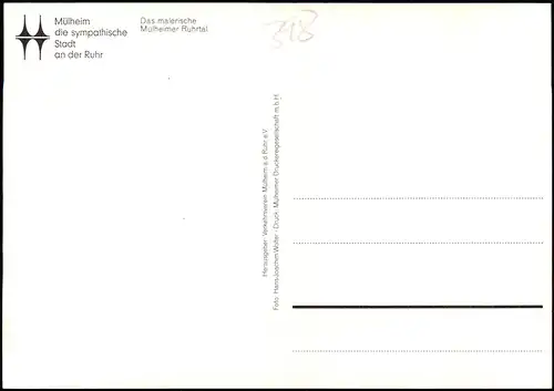 Ansichtskarte Mülheim an der Ruhr Mülheimer Ruhrtal Ruderer 1990