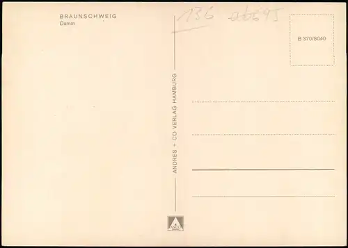 Ansichtskarte Braunschweig Damm, Einkaufsstraße, Auto Geschäfte 1965