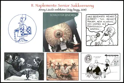 .Ungarn II. Naplemente Senior Sakkverseny, Schach-Motiv- (Chess) 1980