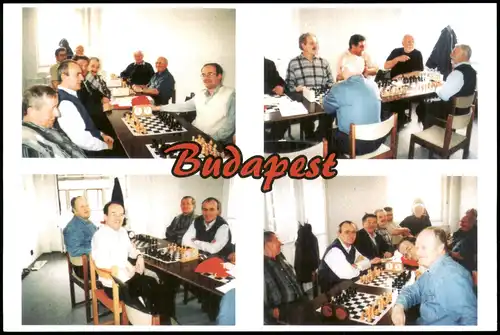 Budapest Schach-Spieler, Schach-Motiv-/Korrespondenzkarte (Chess) 2004