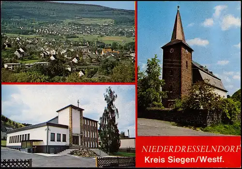 Burbach (Siegerland) Mehrbild-AK NIEDERDRESSELNDORF Kreis Siegen/Westf. 1970