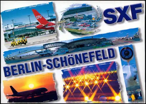 Schönefeld-Berlin Flughafen Mehrbildkarte Airport Multi-View-Postcard 2000