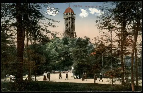 Ansichtskarte Leipzig Parkanlage Rosentalberg Turm Gebäude 1910