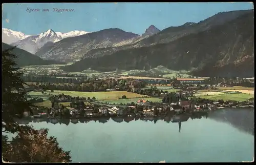 Ansichtskarte Egern-Rottach-Egern Ortspanorama von Egern am Tegernsee 1910