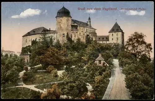 Mylau-Reichenbach (Vogtland) Gruß aus dem Vogtland Kaiserschloß Mylau 1915