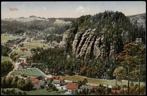 Ansichtskarte Oybin Panorama-Ansicht, Heliocolorkarte 1910