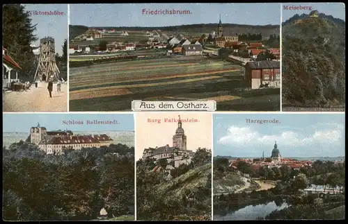 Friedrichsbrunn Ostharz  Friedrichsbrunn, Ballenstedt, Harzgerode uvm. 1910