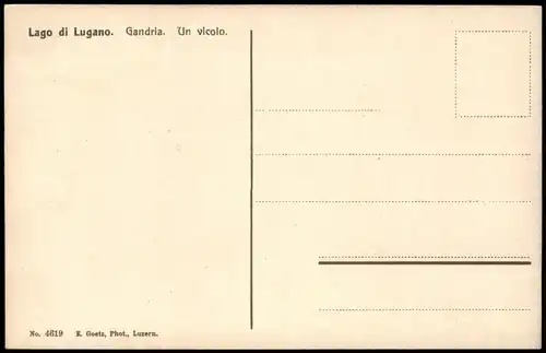 Gandria-Lugano Lago di Lugano Gandria Un vicola Ortsansicht 1910