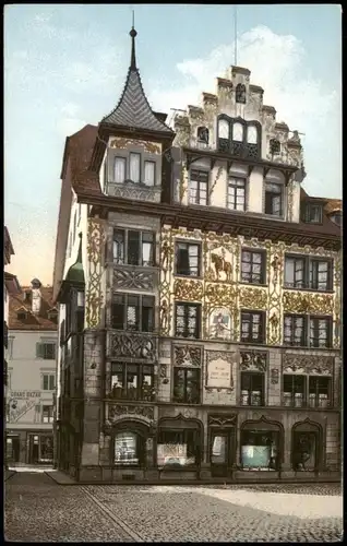 Ansichtskarte Luzern Lucerna Strassen Partie am Dornacherhaus 1910