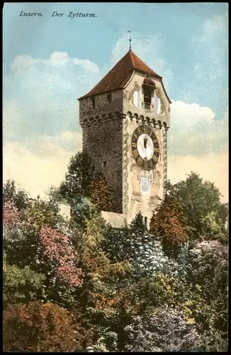 Ansichtskarte Luzern Lucerna Partie am Zytturm 1910