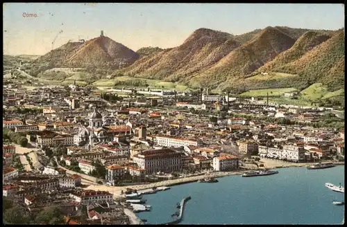 Cartoline Como Panorama-Ansicht Gesamtansicht 1910