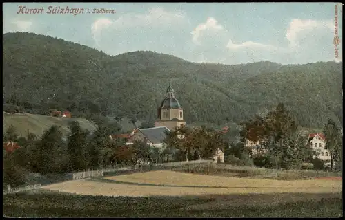 Sülzhayn-Ellrich Panorama Teilansicht, Ortschaft im Südharz 1910