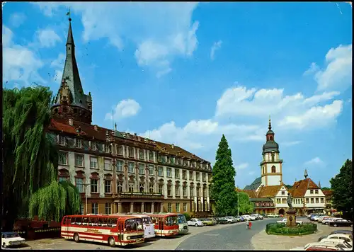 Ansichtskarte Erbach (Odenwald) Schloss (Castle), Mecedes Bus 1980