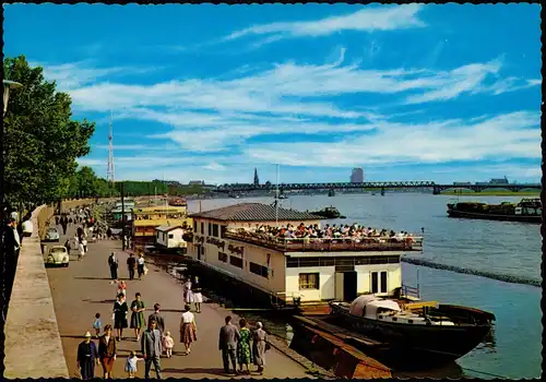 Ansichtskarte Düsseldorf Rheinpromenade 1966