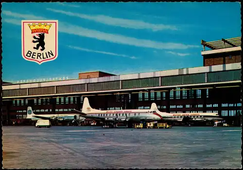 Ansichtskarte Tempelhof-Berlin Flughafen Tempelhof - Flugzeug 1966
