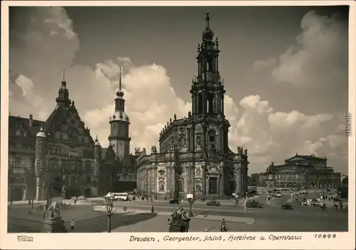 Dresden Georgentor, Schloss, Hofkirche, Semperoper 1956 Walter Hahn:10898