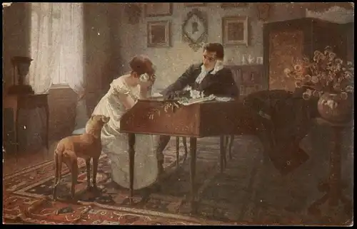 Künstlerkarte: Gemälde / Kunstwerke A. Jakesch Abschied Galerie Rudolfinum. 1913