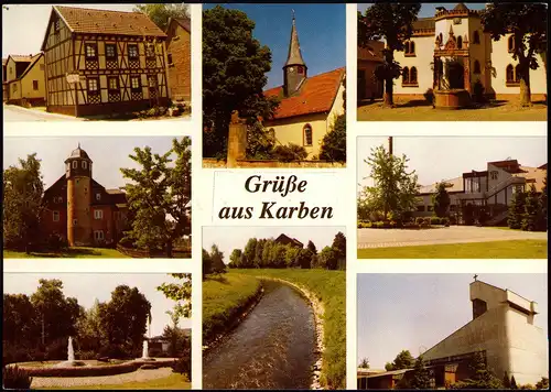 Ansichtskarte Karben Mehrbild-AK Ortsansichten 1980