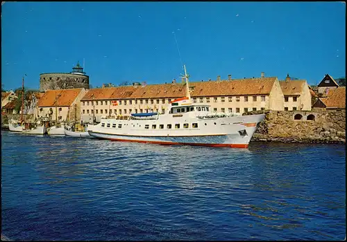 Ansichtskarte  MS Ertholm CHRISTIANSØ Havnen og Store Tårn 1970