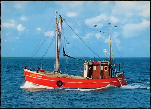 Ansichtskarte Sylt Insel Sylt Krabbenkutter kehrt vom Fang zurück 1970