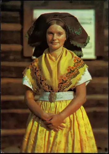 .Sachsen Frau in Niedersorbische Tracht Dolnoserbska drastwa 1977