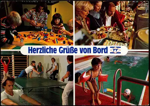 Ansichtskarte  Mehrbild-AK Fährschiff TT-Linie MS NILS HOLGERSSON 1975