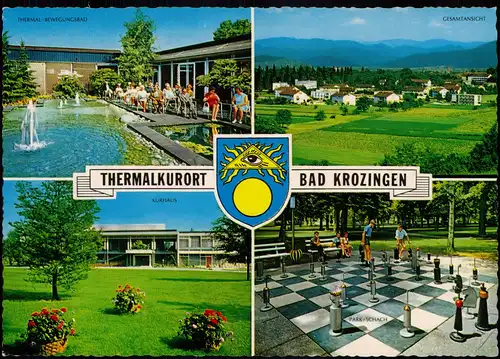 Ansichtskarte Bad Krozingen Mehrbildkarte u.a. Groß-Schach-Anlage 1970