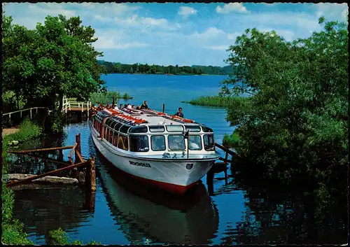 Ansichtskarte Plön Holsteinische Schweiz, See kleines Fahrgastschiff 1970