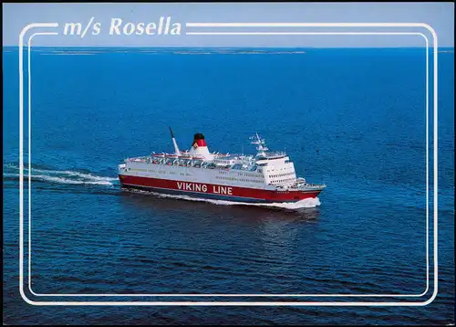 Ansichtskarte  Ship Schiff MS ROSELLA Schiffsfoto-AK Viking Line 1980