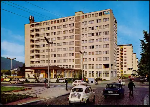 Postcard Skopje Скопје | Üsküp Straßenpartie, Lada 1974