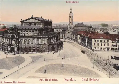 Ansichtskarte Dresden Repro - Semperoper, Fernheizwerk 1900