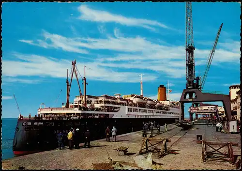 Bremerhaven Columbushafen Columbuskai mit Dampfer Schiff TS BREMEN 1971