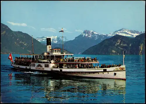 Luzern Lucerna Vierwaldstättersee Ship Fahrgastschiff Schiff Unterwalden 1970