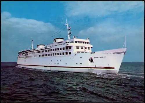 Ansichtskarte  DDR Fähre Fährschiff WARNEMÜNDE, Ferry-Boat 1970/1969