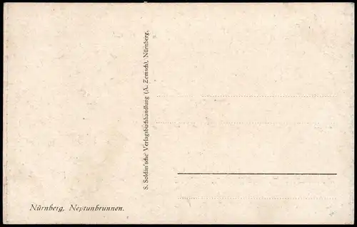 Ansichtskarte Nürnberg Künstlerkarte Partie am Neptunbrunnen 1910