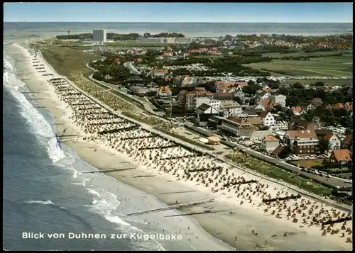 Ansichtskarte Cuxhaven Luftbild Nordsee Strand Partie 1972