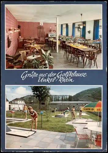 Ansichtskarte Unkel 2-Bild-Karte der Golfklause in Unkel/Rhein 1970