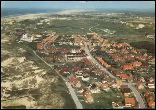 Ansichtskarte Norderney Nordhelm-Siedlung vom Flugzeug aus, Luftaufnahme 1975