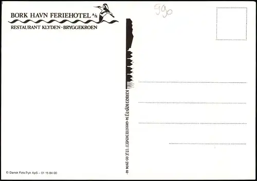 .Dänemark - Luftbild BORK HAVN FERIEHOTEL RESTAURANT KLYDEN-BRYGGEKROEN 1980
