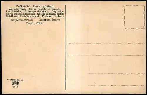 Stimmungsbild: Frühling, Straße Fachwerkhäuser Photochromie 1912