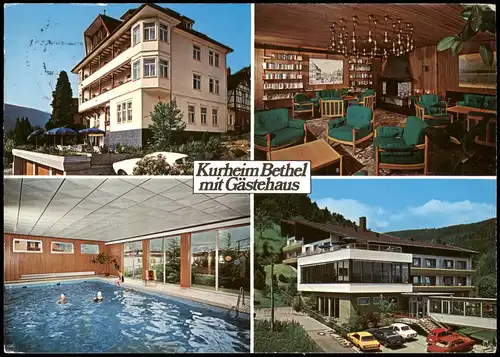 Ansichtskarte Bad Wildbad Kurheim Bethel mit Gästehaus 1985