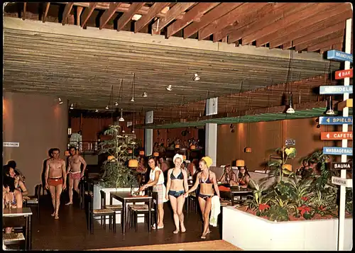 Ansichtskarte Weinheim (Bergstraße) Schwimmbad Miramar, Cafetaria 1978