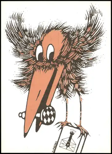 Ansichtskarte  Schach Chess - Spiel Künstlerkarte Schachclub Vilnius 1991