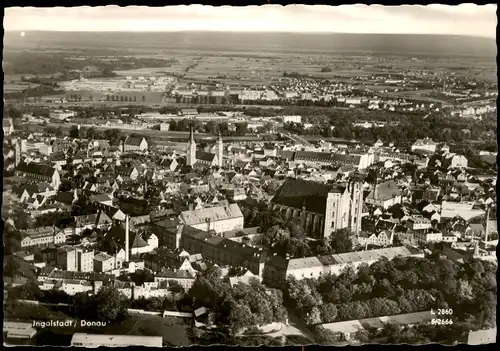 Ansichtskarte Ingolstadt Luftbild Luftaufnahme 1961