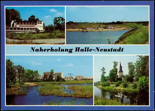 Halle-Neustadt-Halle (Saale) Angersdorfer Teiche "Piratennest" Freibad,  1985