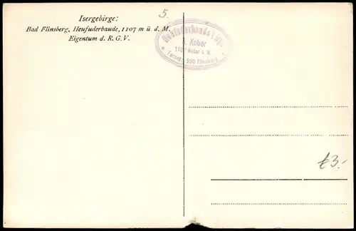 Bad Flinsberg Świeradów-Zdrój Heufuderbaude/Schronisko Na Stogu Izerskim 1928