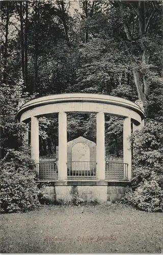 Ansichtskarte Karlsbad Schiller-Denkmal 1913
